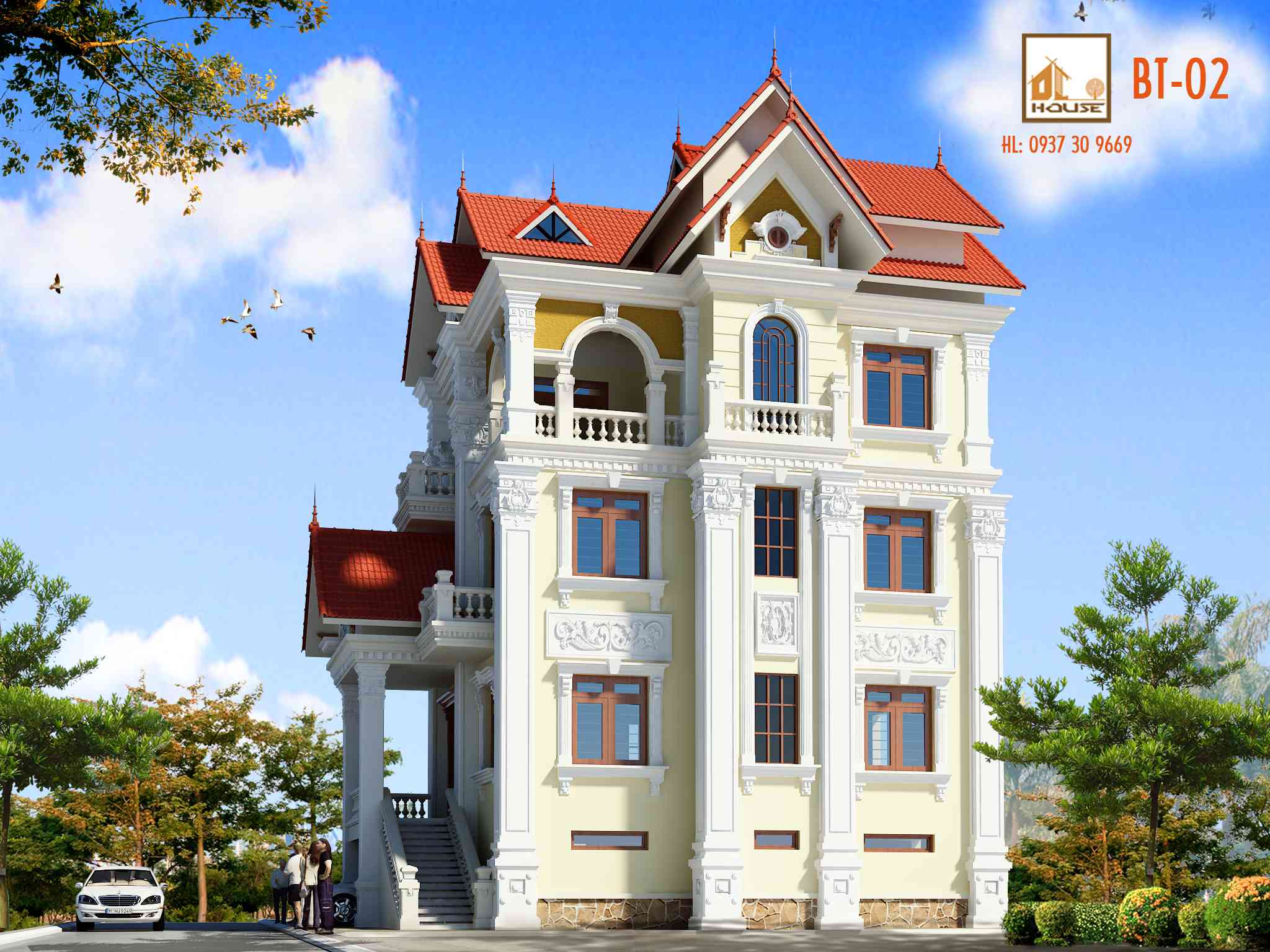 mẫu biệt thự tân cổ điển