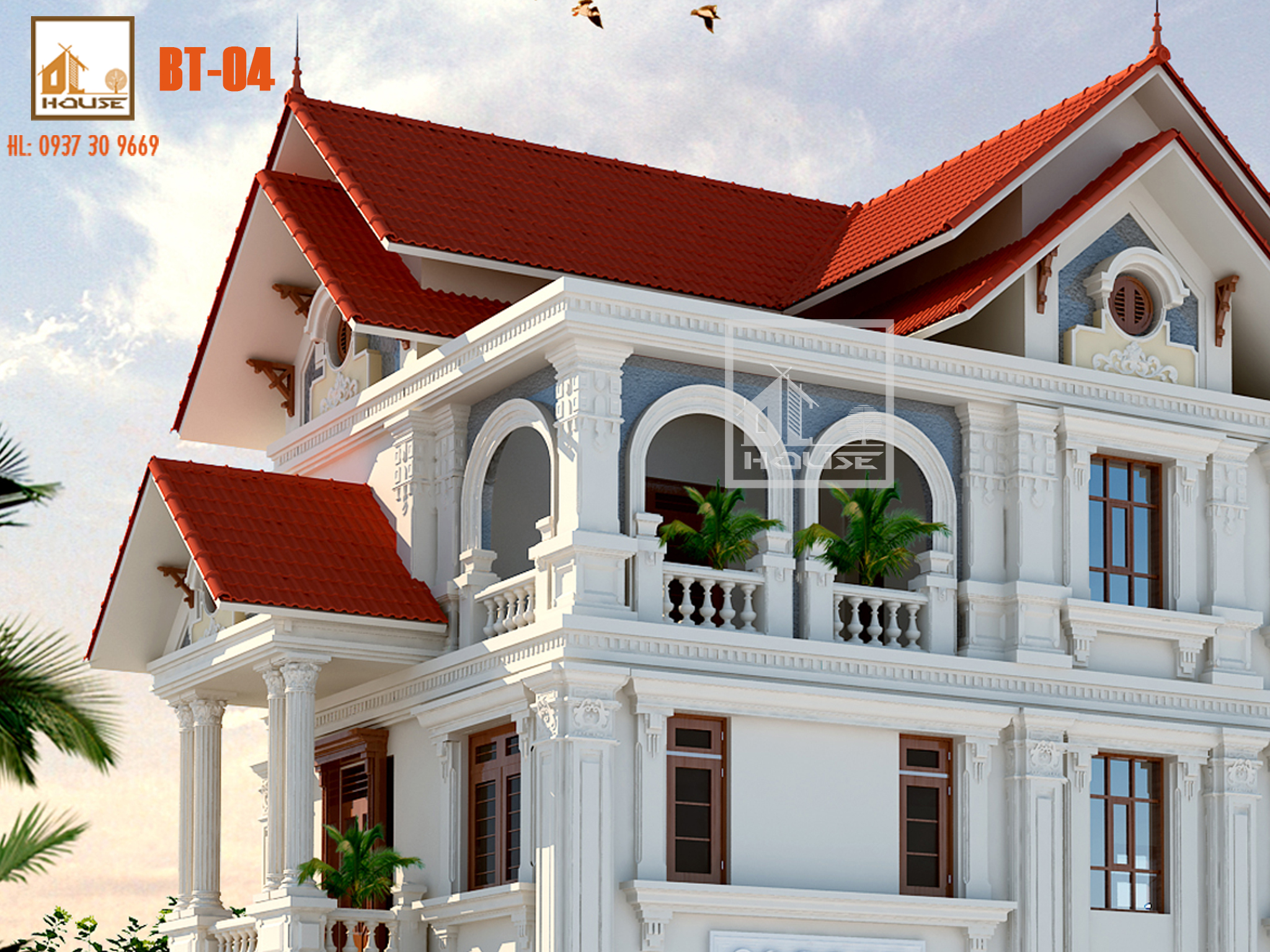 Biệt thự mái Thái tân cổ điển