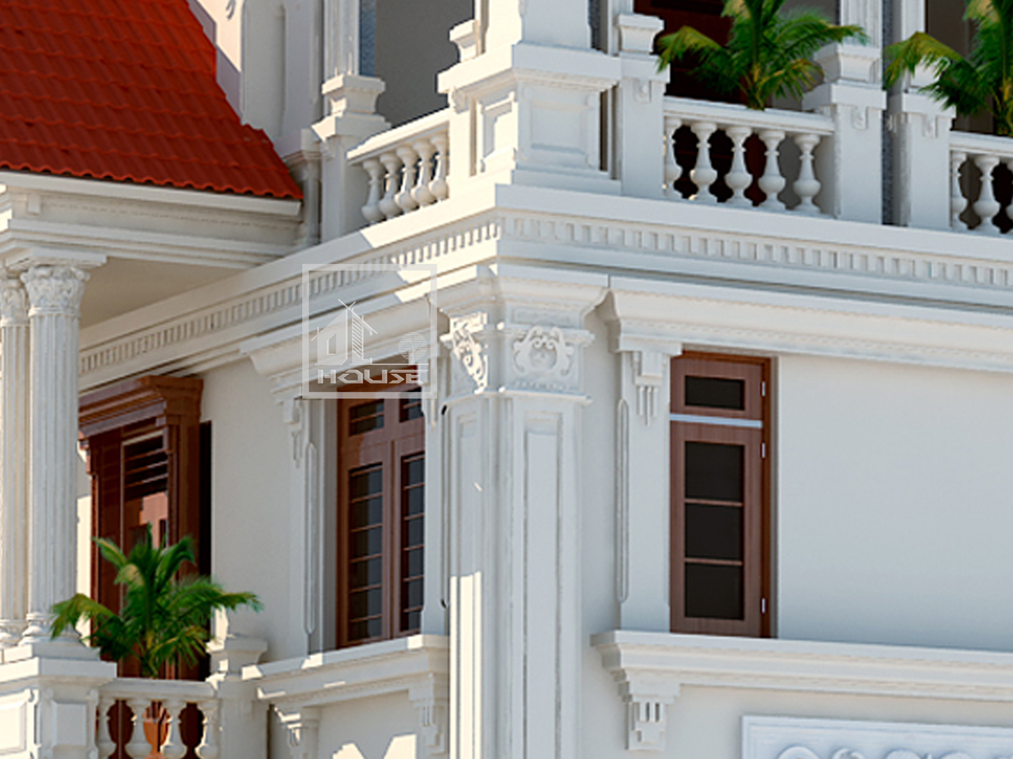 Biệt thự mái Thái tân cổ điển