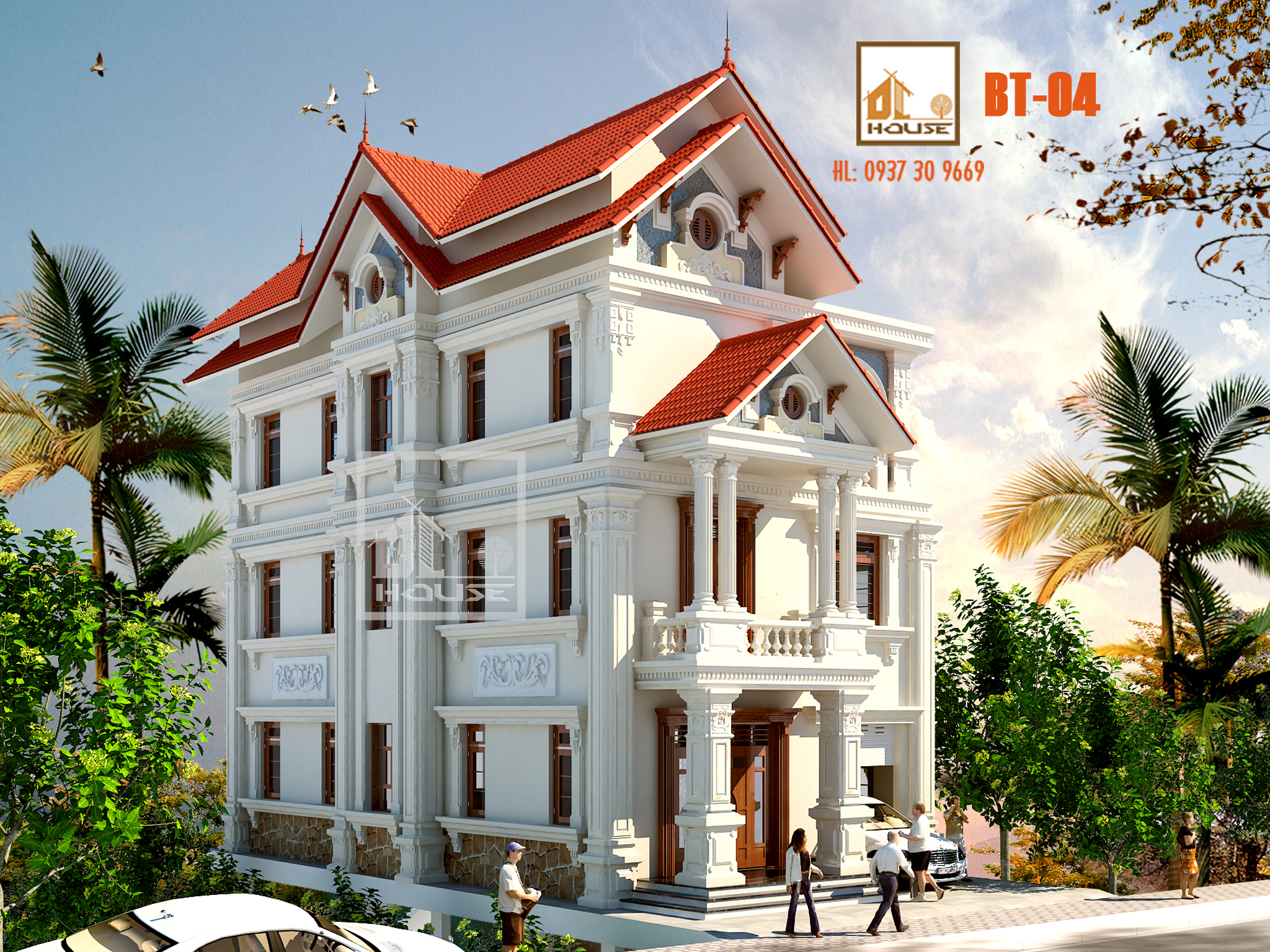 Biệt thự mái Thái tân cổ điển