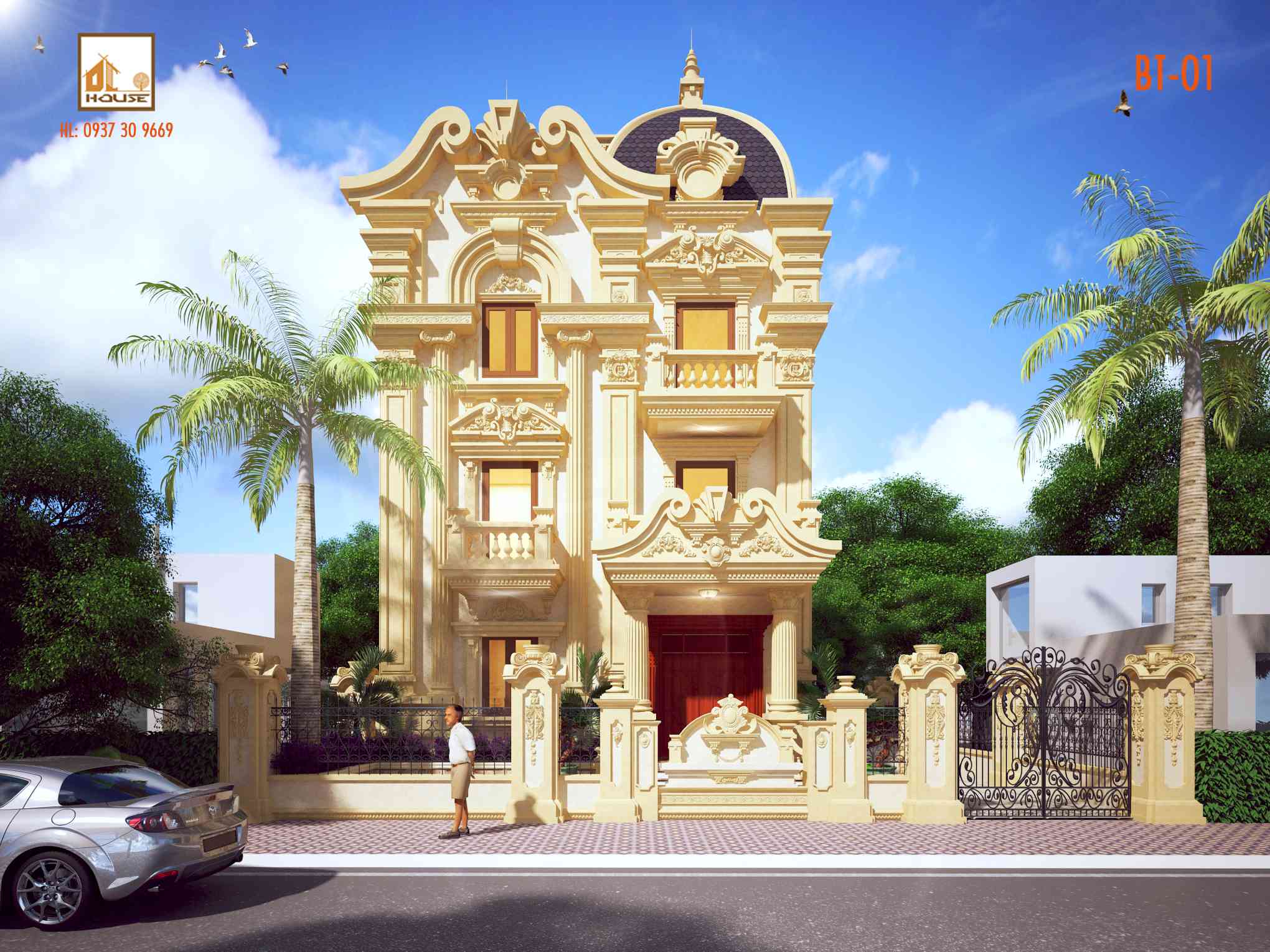 Kiến trúc tân cổ điển 3 tầng