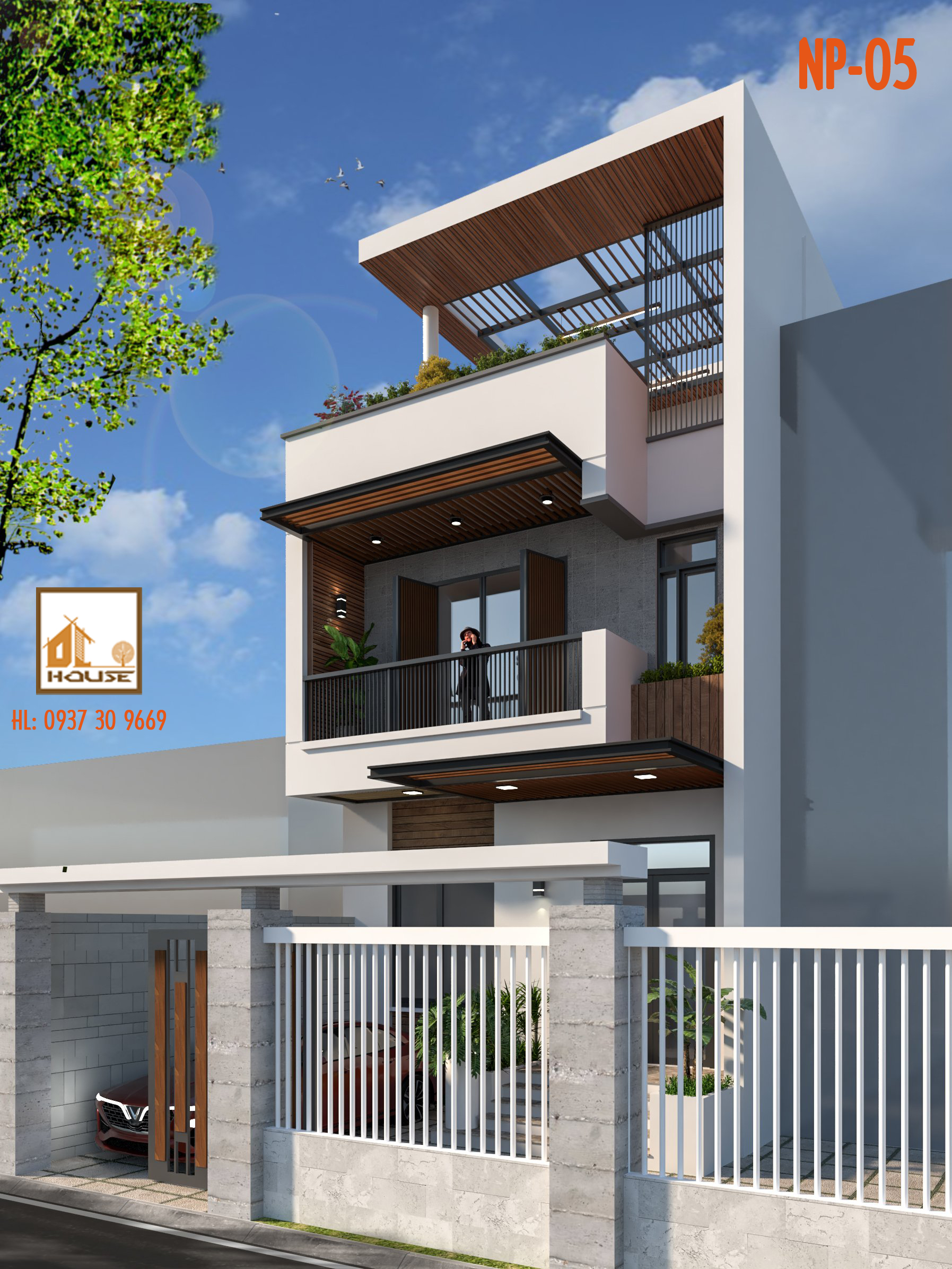 Mẫu nhà phố 2 tầng