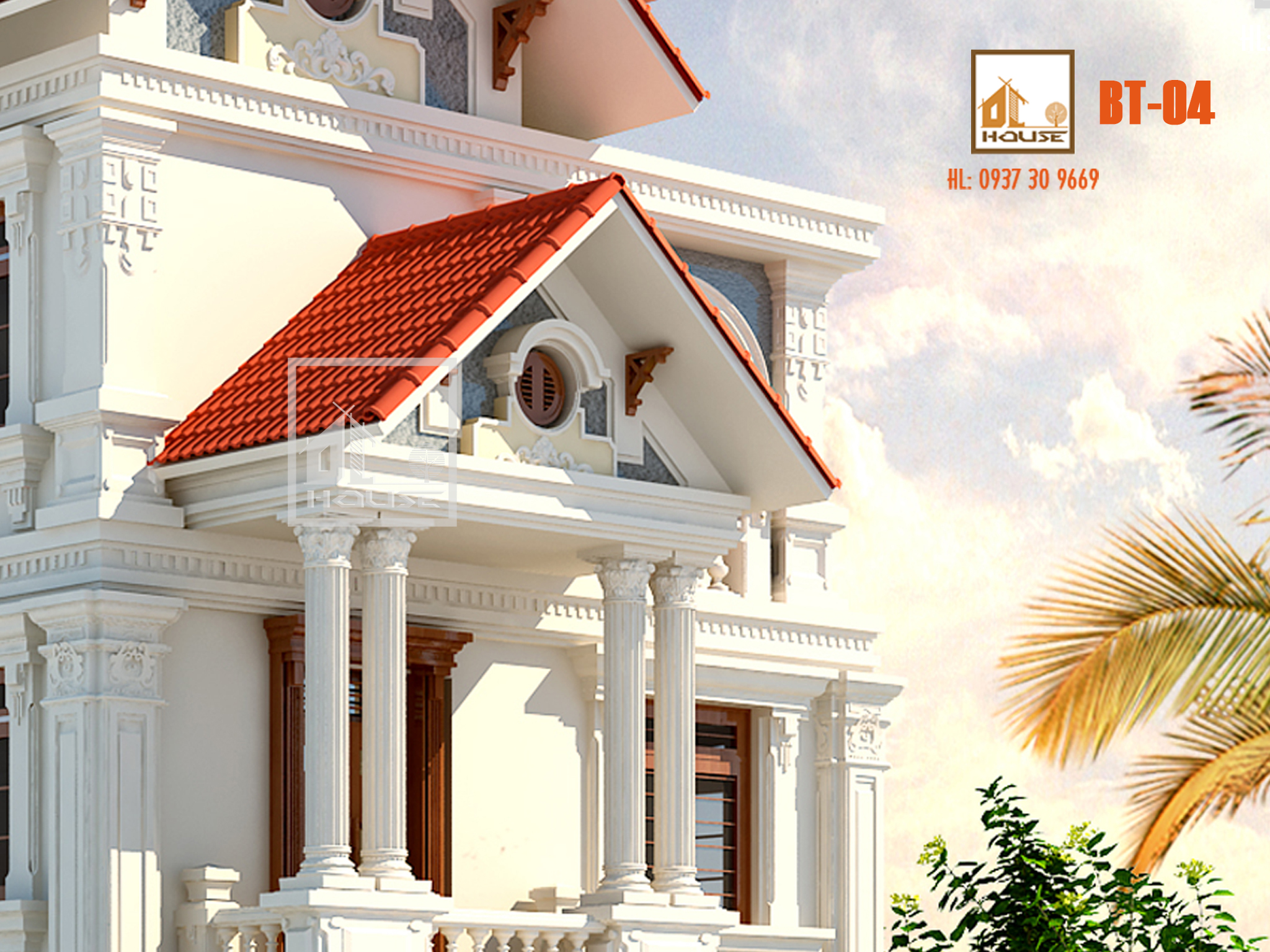 Biệt thự mái Thái tân cổ điển