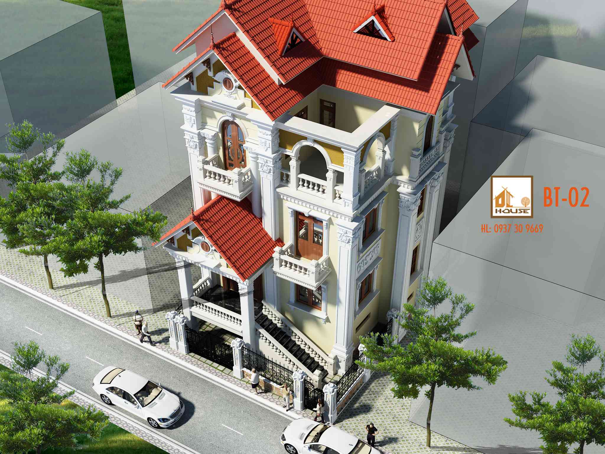 mẫu biệt thự tân cổ điển