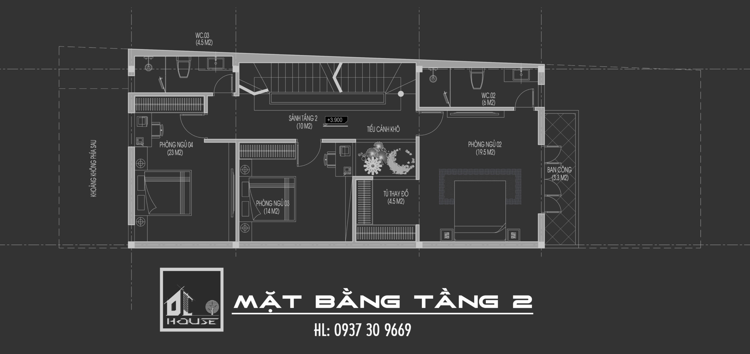 Mẫu nhà phố 2 tầng