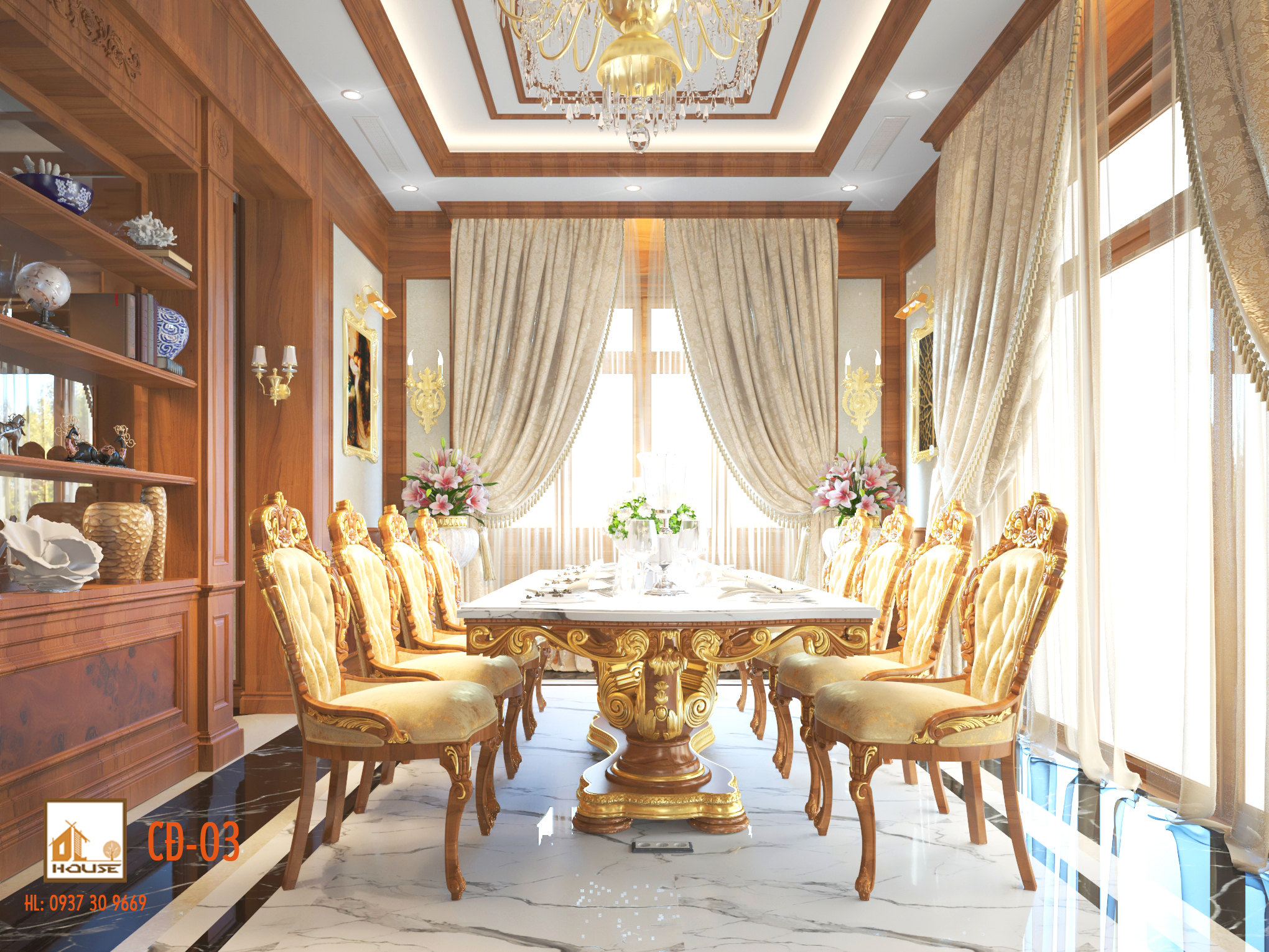 Nội thất tân cổ điển Villa