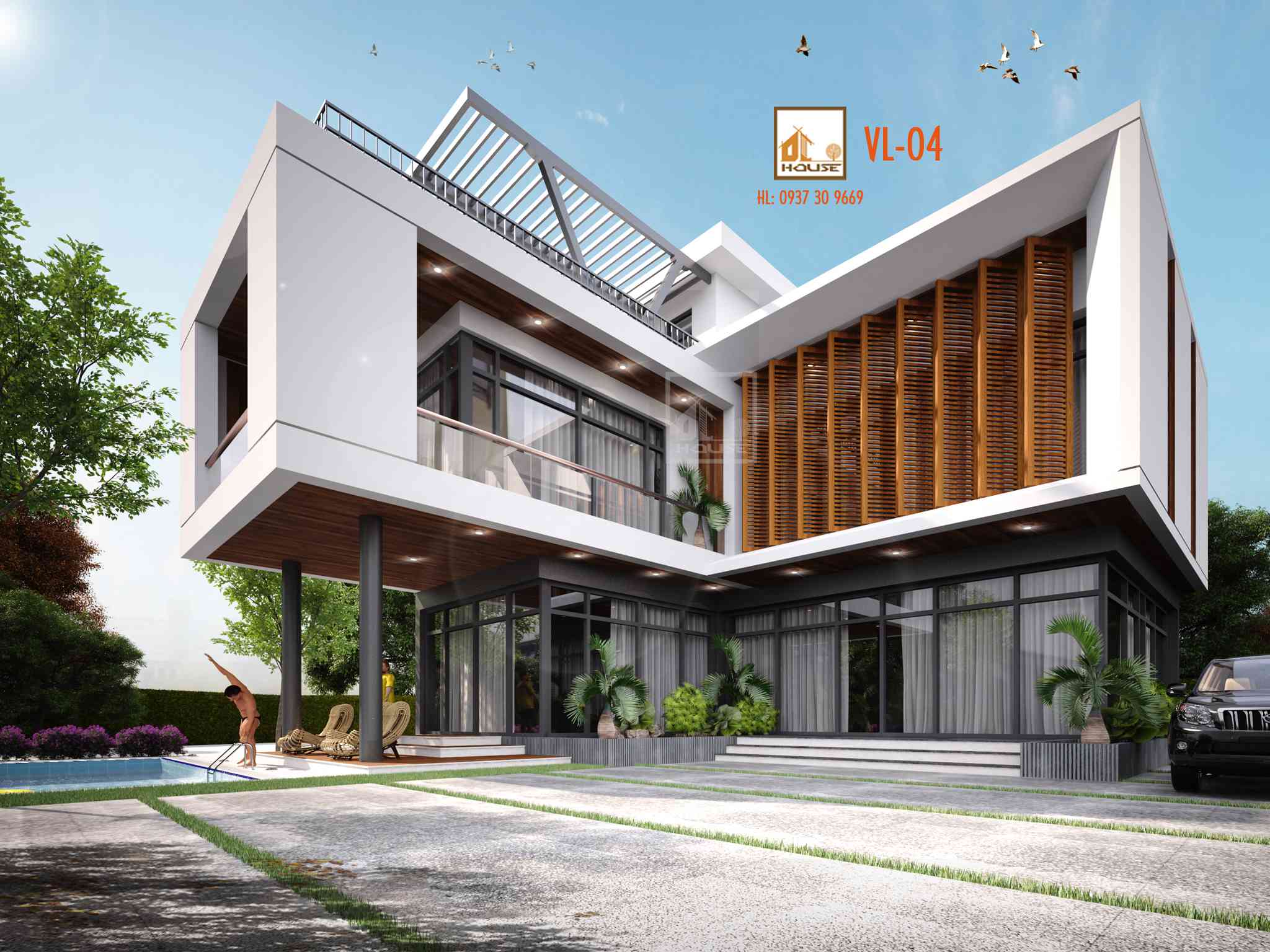 Biệt thự 2 tầng đẹp