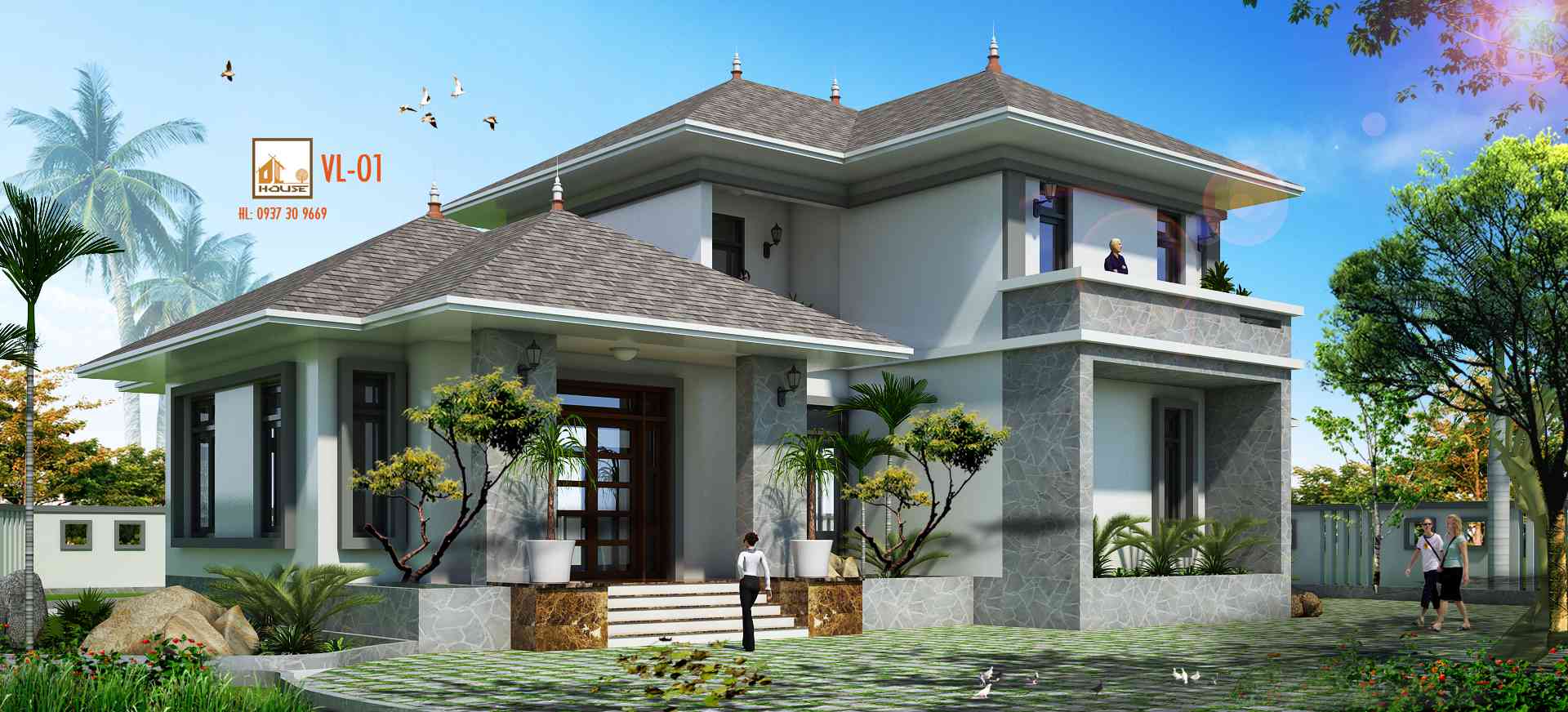 Biệt thự 2 tầng đẹp