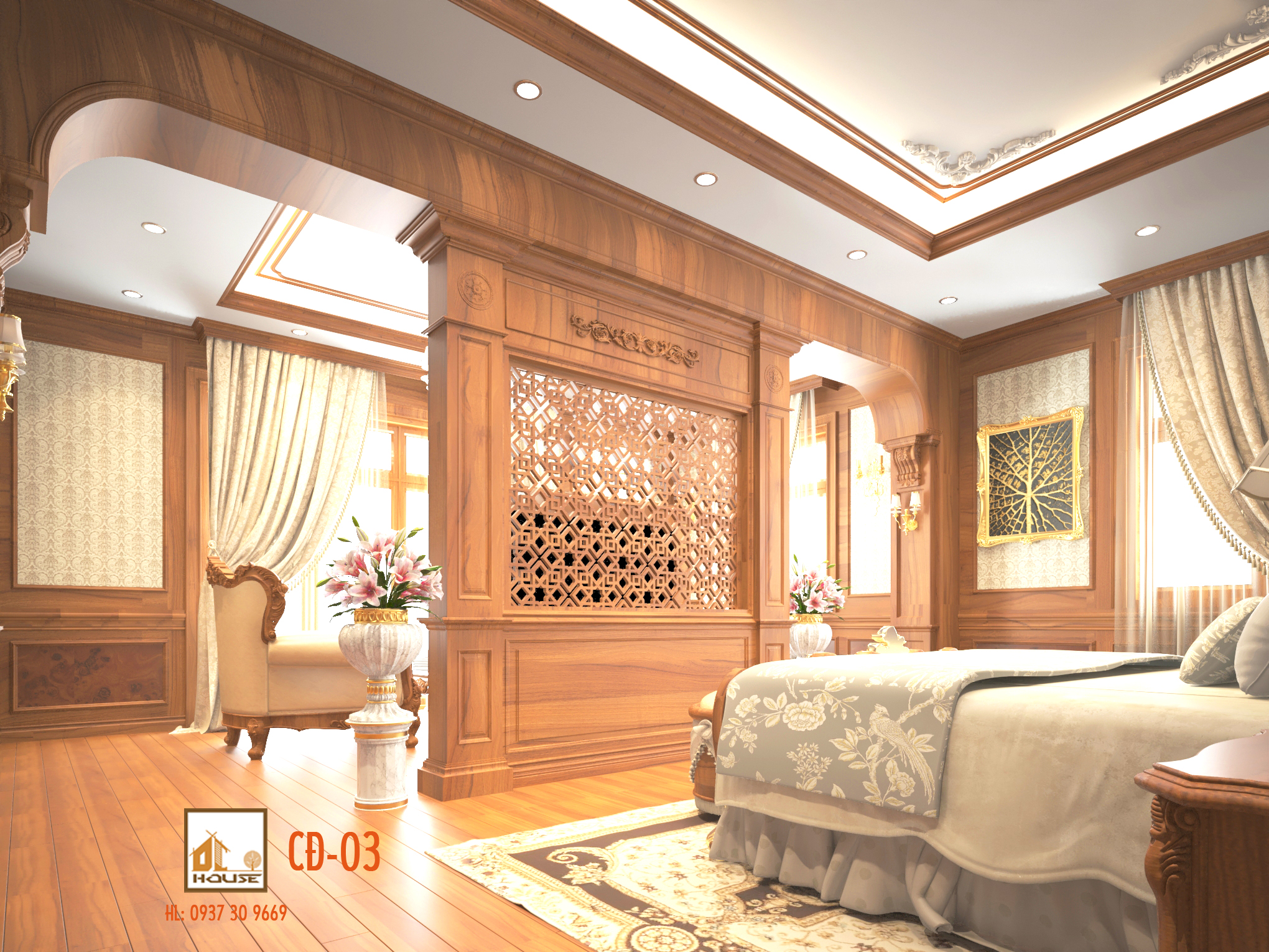 thiet-ke-noi-that-villa-tan-co-dien
