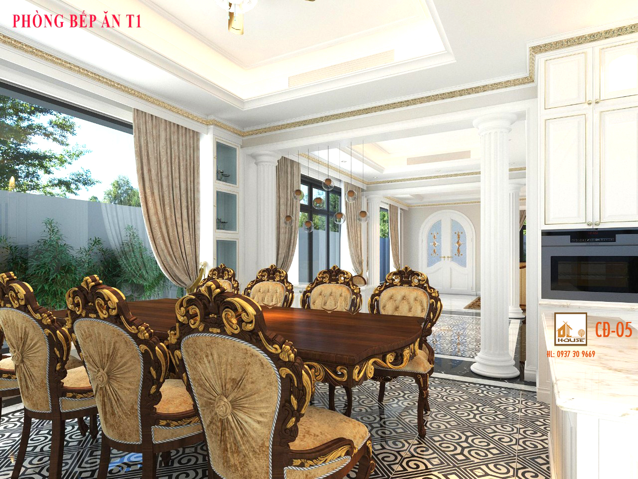 thiet-ke-noi-that-villa-tan-co-dien