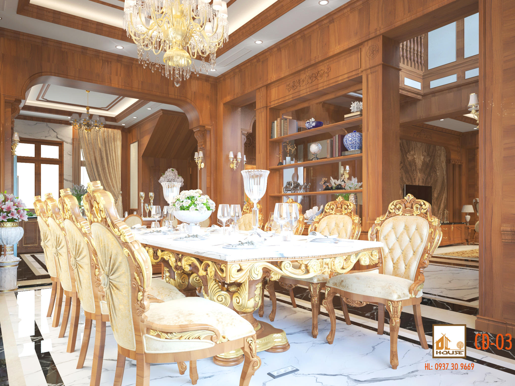 Nội thất tân cổ điển Villa