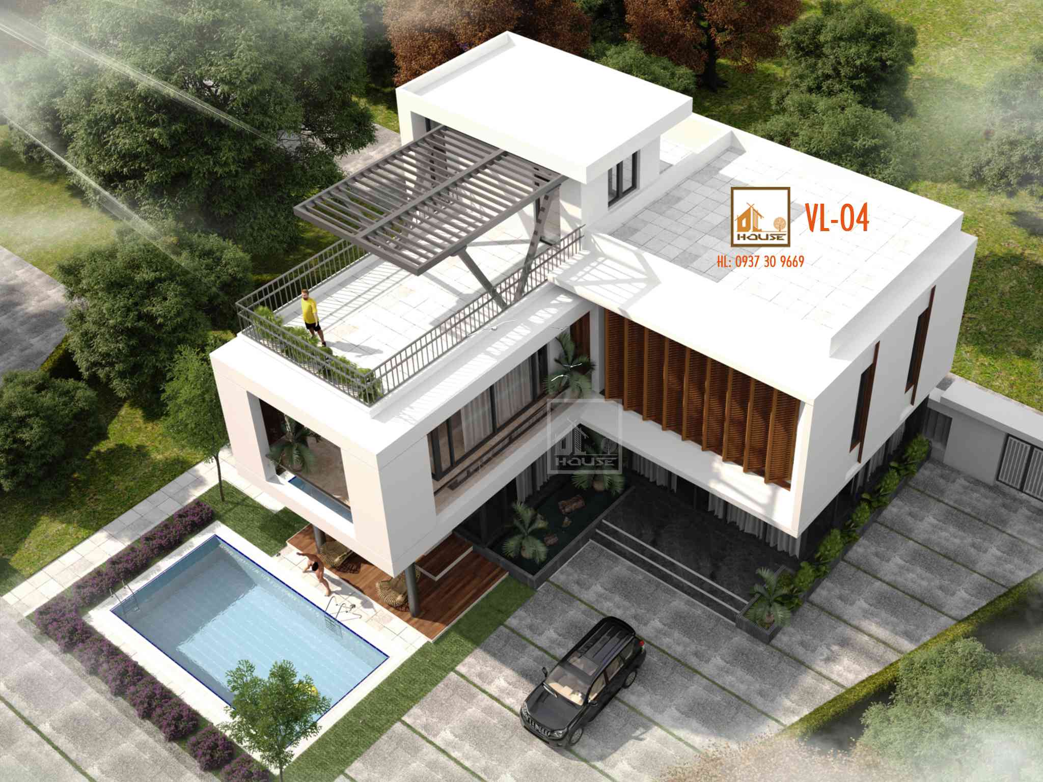  mẫu villa 2 tầng đẹp