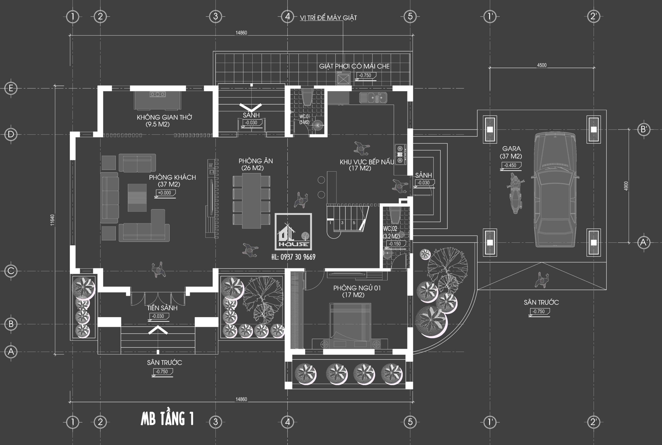 Mặt bằng villa đẹp
